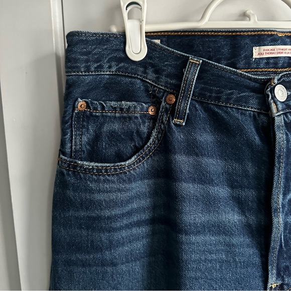 Levi’s Ribcage Straight Ankle Women’s Jeans with Raw Hem Size 31 - Picture 9 of 16